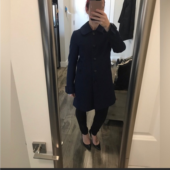 Burberry blue angora x wool coat - size 4 (authentic) - Picture 4 of 11